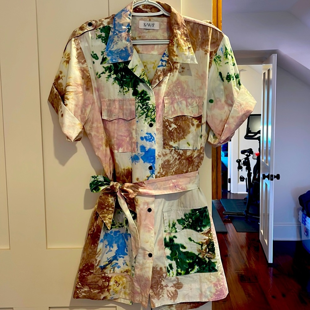 S/W/F Tie Dye Shirt Dress. - size small